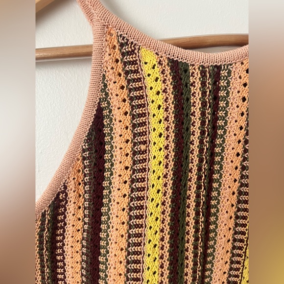 Madewell Crochet Janson Sweater Tank in Rainbow Stripe (XS) - Picture 2 of 6